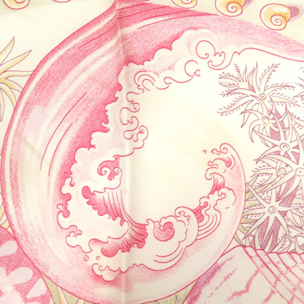 HERMES Pink Silk Scarf - Picture 6 of 6